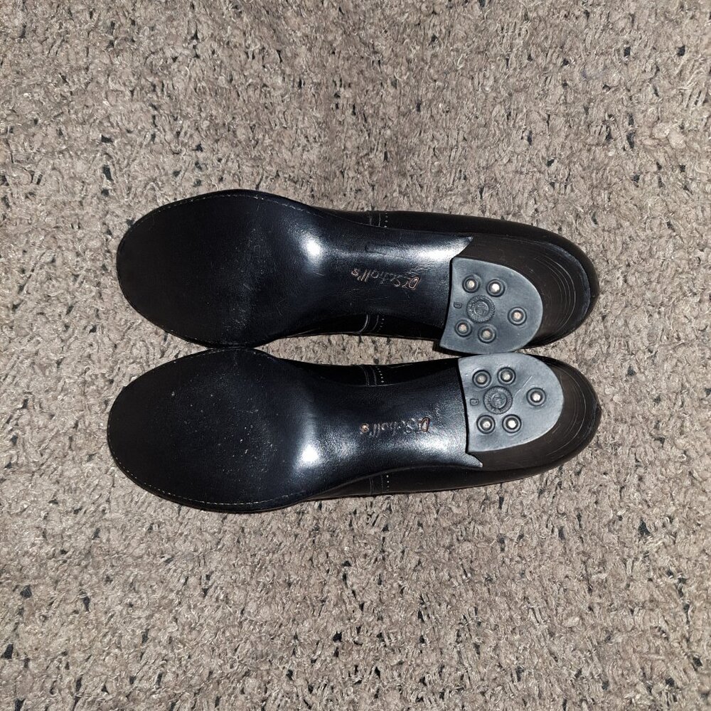 1940's Vintage-DR. SCHOLL'S-Black Leather Granny Heels-Cut-Outs-Sz 7-Near Mint - Picture 8 of 8